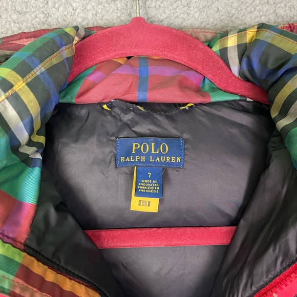 Kids polo Ralph Lauren plaid puffer jacket - Picture 3 of 4
